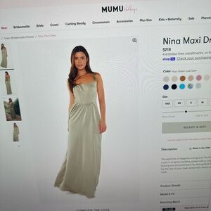 Show Me Your MuMu Green Sweetheart Maxi Dress